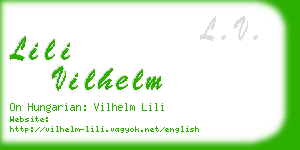 lili vilhelm business card